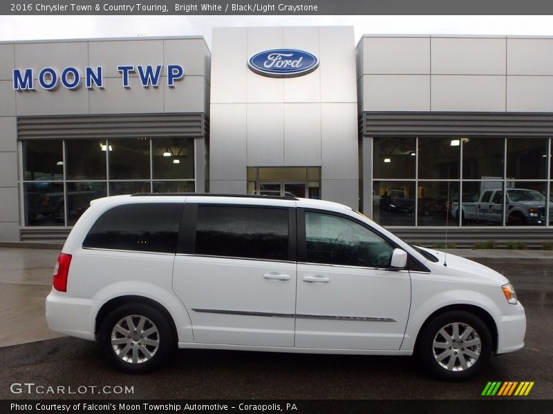 Bright White / Black/Light Graystone 2016 Chrysler Town & Country Touring