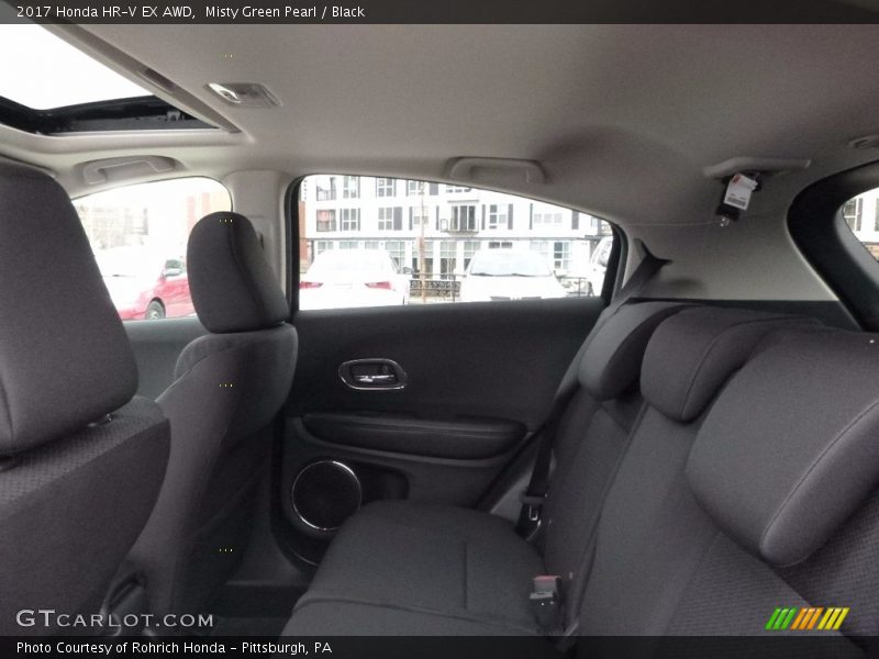 Misty Green Pearl / Black 2017 Honda HR-V EX AWD