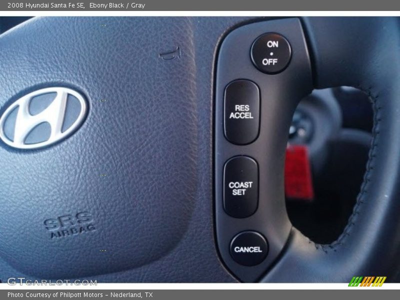 Ebony Black / Gray 2008 Hyundai Santa Fe SE