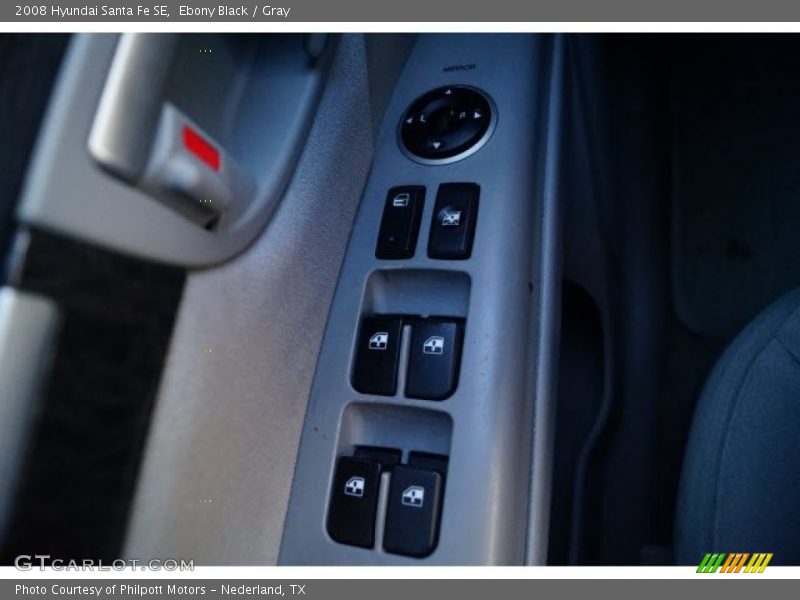 Ebony Black / Gray 2008 Hyundai Santa Fe SE