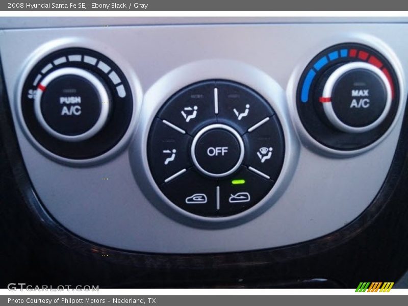 Ebony Black / Gray 2008 Hyundai Santa Fe SE