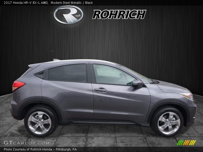 Modern Steel Metallic / Black 2017 Honda HR-V EX-L AWD
