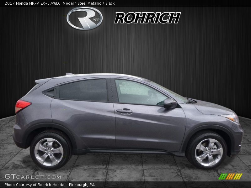 Modern Steel Metallic / Black 2017 Honda HR-V EX-L AWD