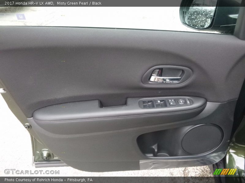 Misty Green Pearl / Black 2017 Honda HR-V LX AWD