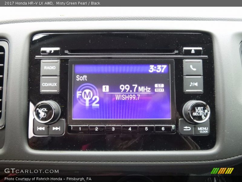 Misty Green Pearl / Black 2017 Honda HR-V LX AWD