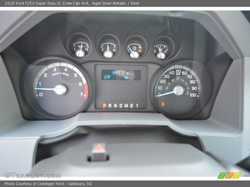 Ingot Silver Metallic / Steel 2016 Ford F250 Super Duty XL Crew Cab 4x4