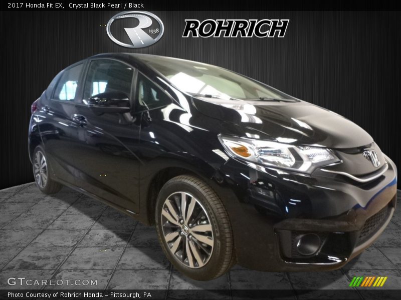 Crystal Black Pearl / Black 2017 Honda Fit EX