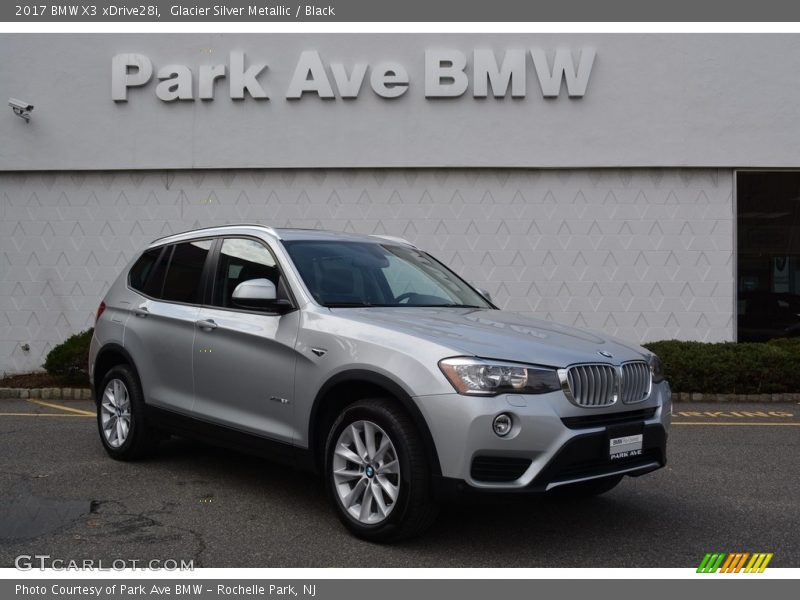 Glacier Silver Metallic / Black 2017 BMW X3 xDrive28i
