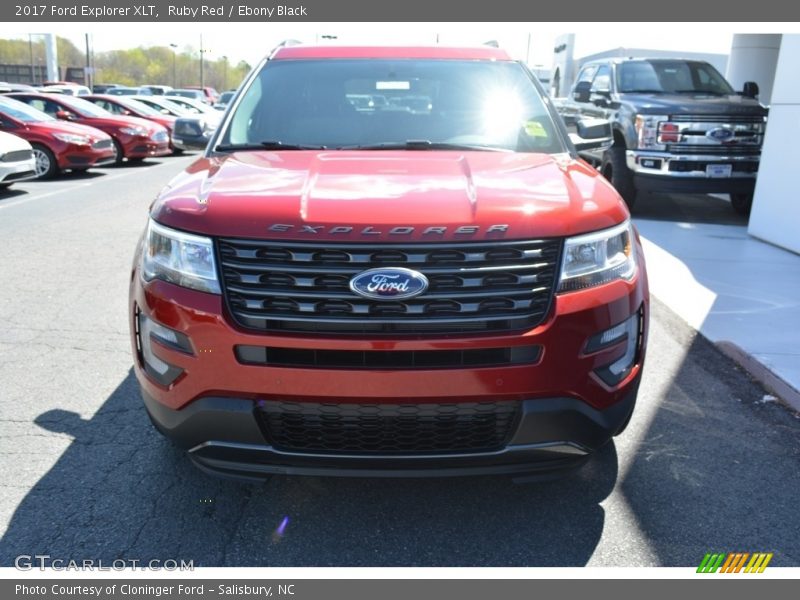 Ruby Red / Ebony Black 2017 Ford Explorer XLT