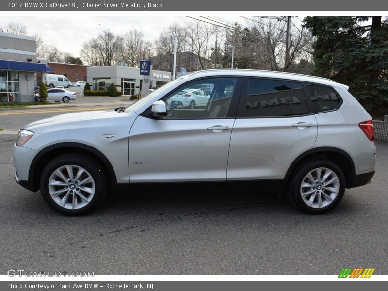 Glacier Silver Metallic / Black 2017 BMW X3 xDrive28i