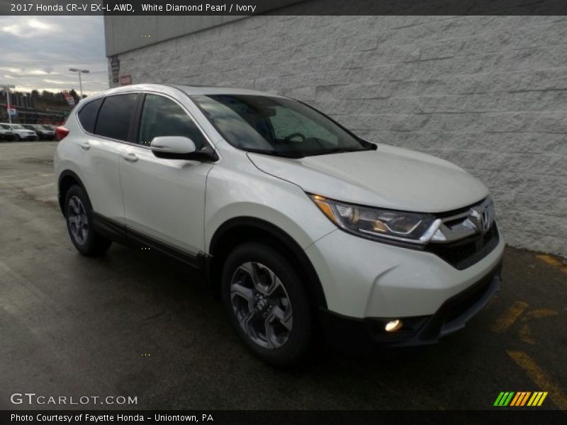 White Diamond Pearl / Ivory 2017 Honda CR-V EX-L AWD