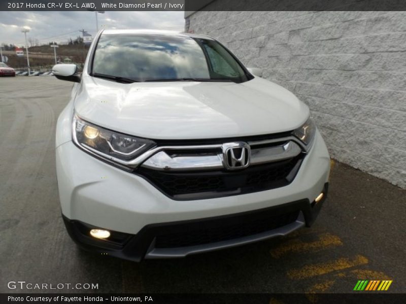 White Diamond Pearl / Ivory 2017 Honda CR-V EX-L AWD