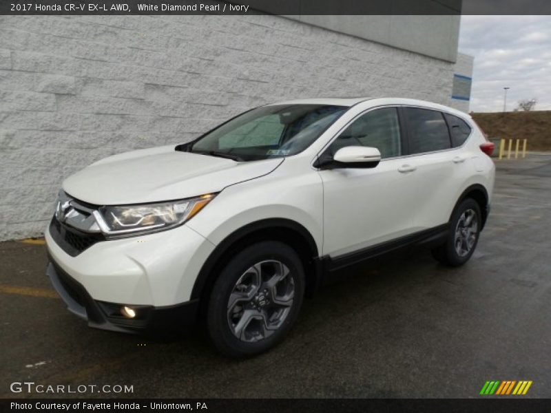 White Diamond Pearl / Ivory 2017 Honda CR-V EX-L AWD