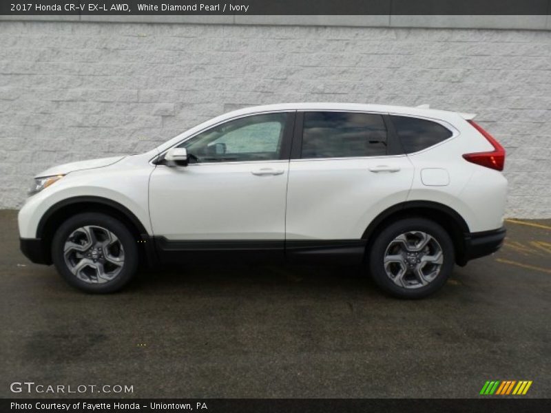 White Diamond Pearl / Ivory 2017 Honda CR-V EX-L AWD