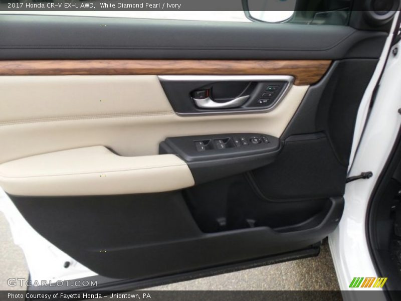 White Diamond Pearl / Ivory 2017 Honda CR-V EX-L AWD