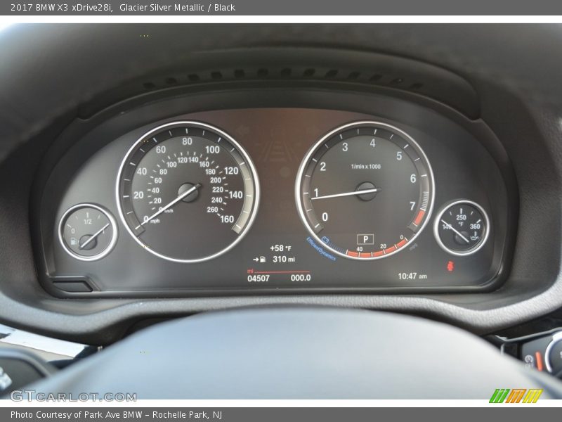 Glacier Silver Metallic / Black 2017 BMW X3 xDrive28i