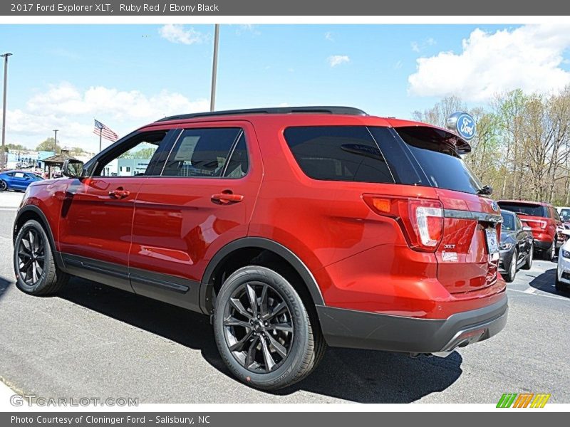 Ruby Red / Ebony Black 2017 Ford Explorer XLT