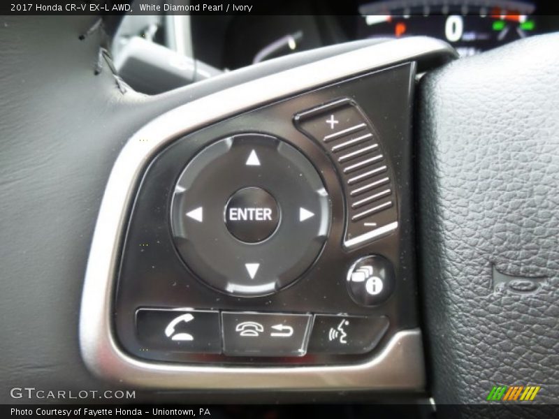 White Diamond Pearl / Ivory 2017 Honda CR-V EX-L AWD