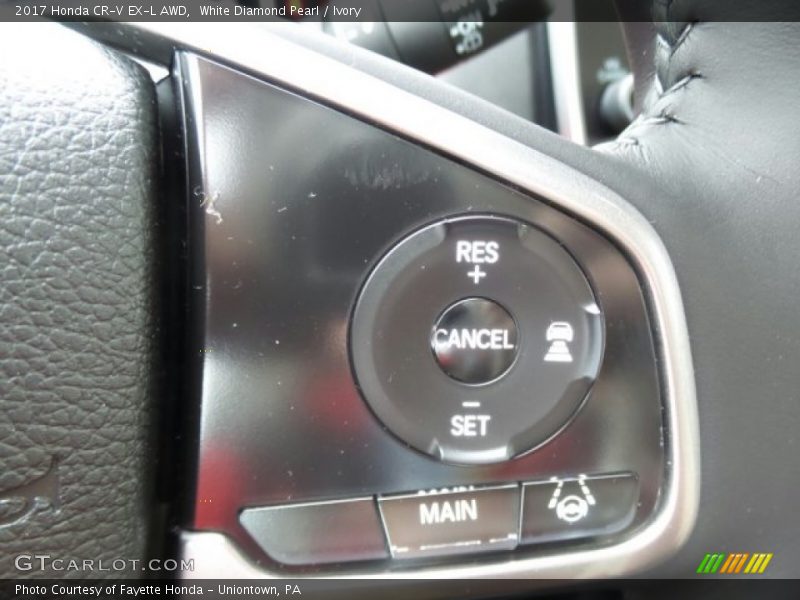 White Diamond Pearl / Ivory 2017 Honda CR-V EX-L AWD