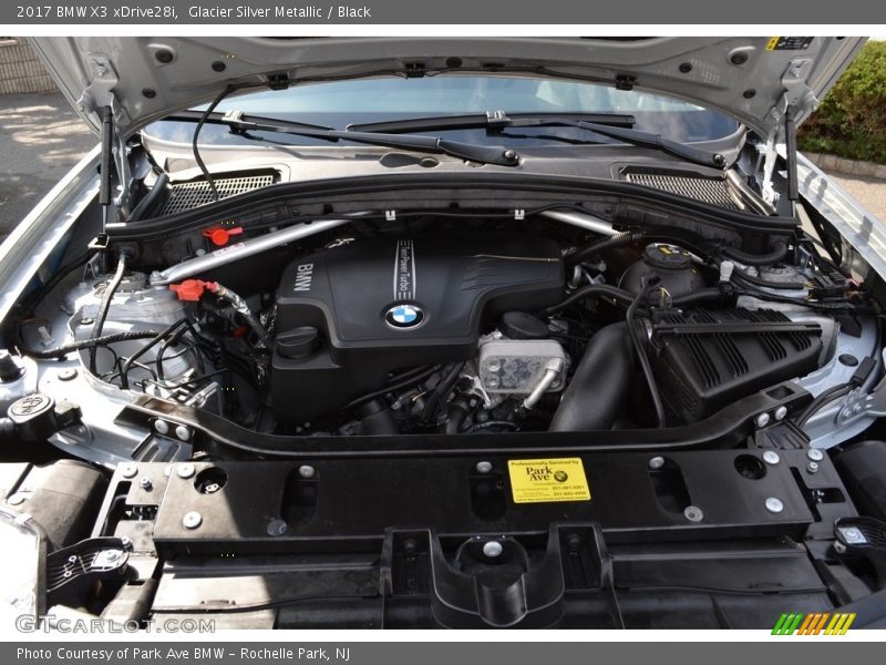 Glacier Silver Metallic / Black 2017 BMW X3 xDrive28i