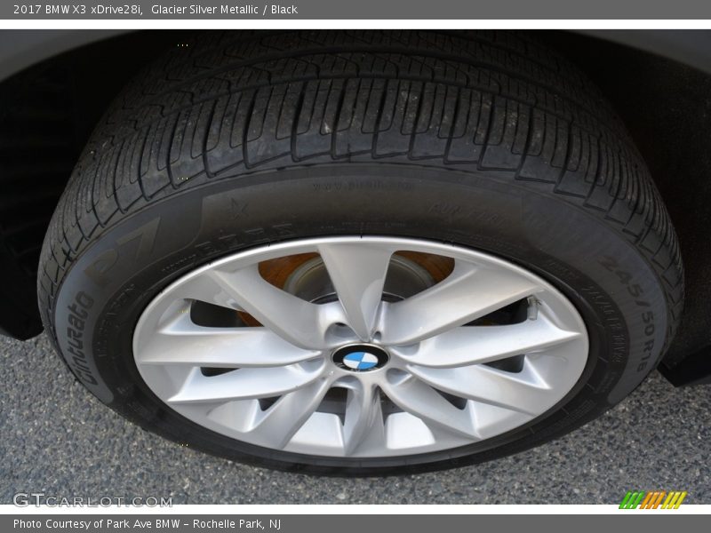 Glacier Silver Metallic / Black 2017 BMW X3 xDrive28i