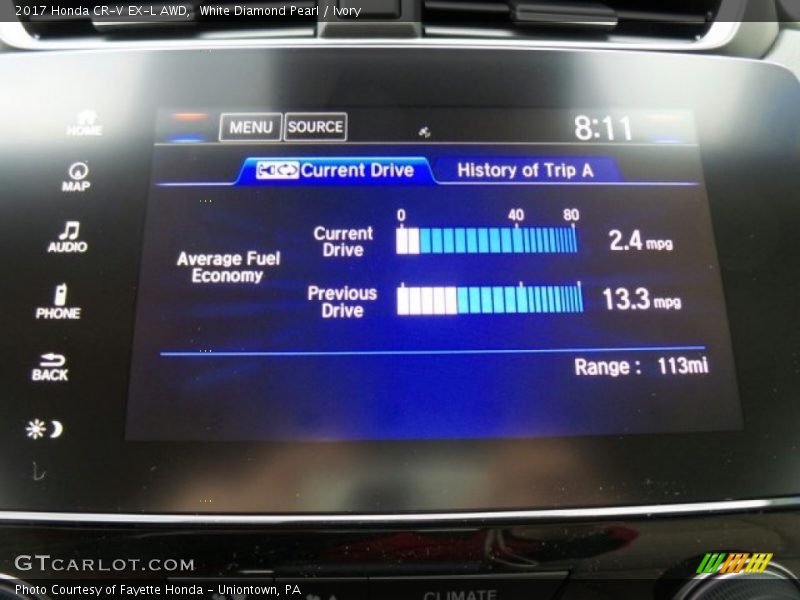 White Diamond Pearl / Ivory 2017 Honda CR-V EX-L AWD