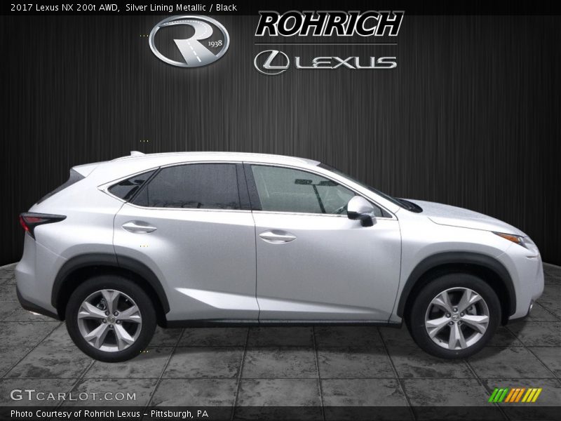 Silver Lining Metallic / Black 2017 Lexus NX 200t AWD