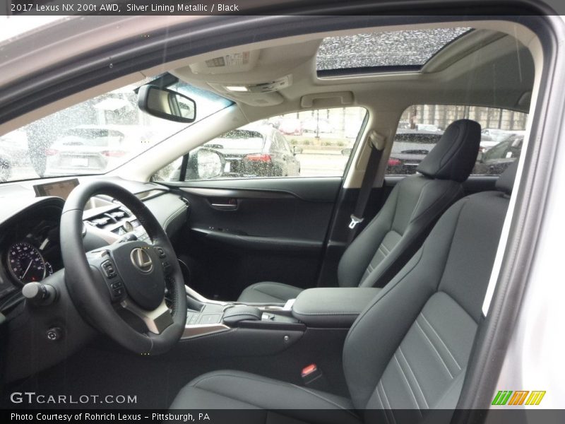 Silver Lining Metallic / Black 2017 Lexus NX 200t AWD