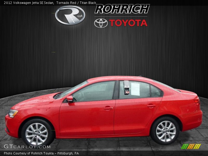 Tornado Red / Titan Black 2012 Volkswagen Jetta SE Sedan