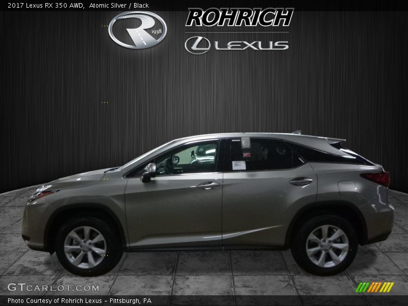Atomic Silver / Black 2017 Lexus RX 350 AWD
