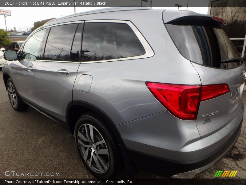 Lunar Silver Metallic / Black 2017 Honda Pilot Elite AWD