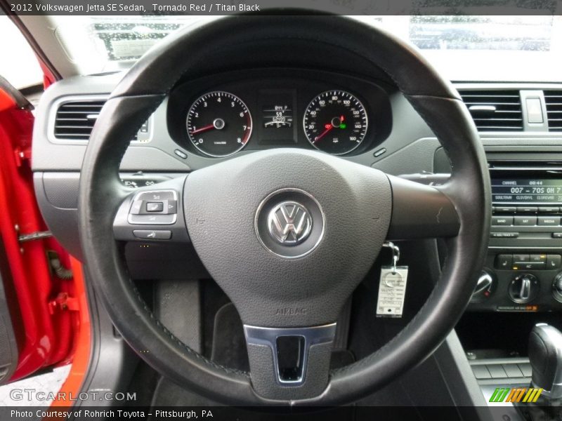 Tornado Red / Titan Black 2012 Volkswagen Jetta SE Sedan