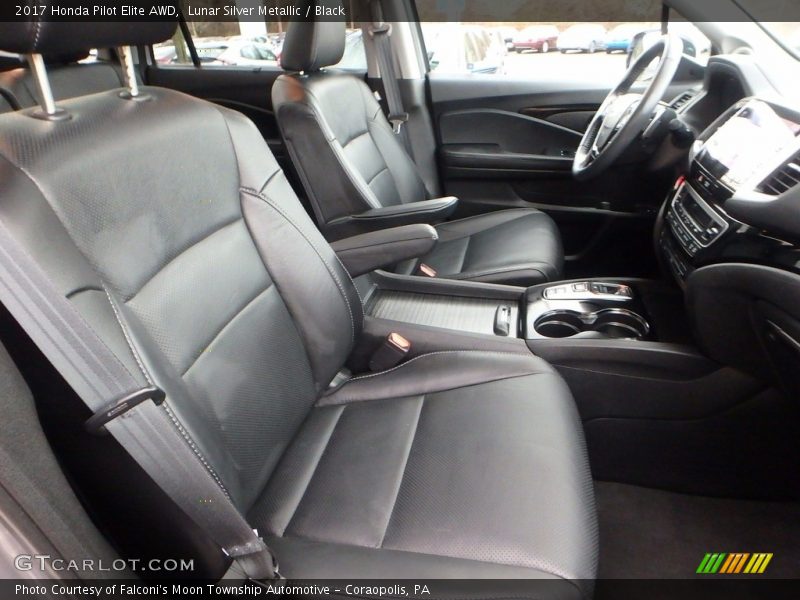 Lunar Silver Metallic / Black 2017 Honda Pilot Elite AWD