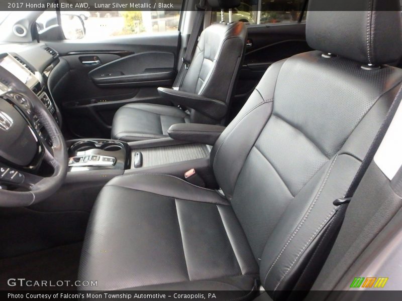 Lunar Silver Metallic / Black 2017 Honda Pilot Elite AWD