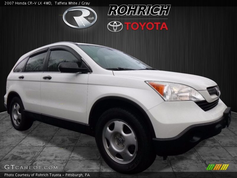 Taffeta White / Gray 2007 Honda CR-V LX 4WD