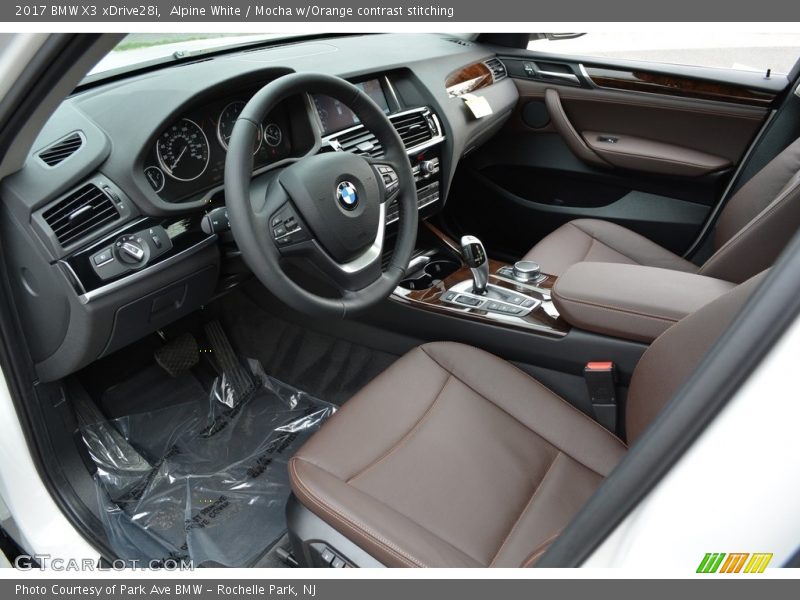  2017 X3 xDrive28i Mocha w/Orange contrast stitching Interior