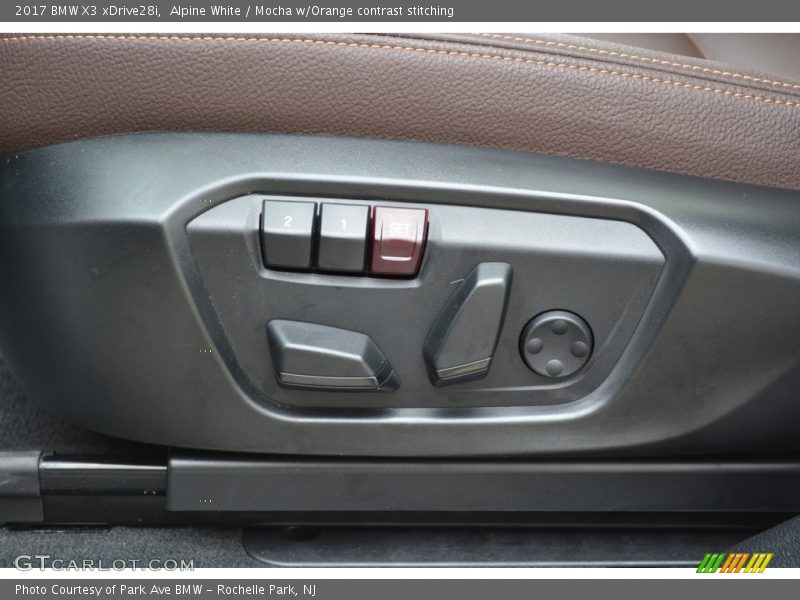 Alpine White / Mocha w/Orange contrast stitching 2017 BMW X3 xDrive28i