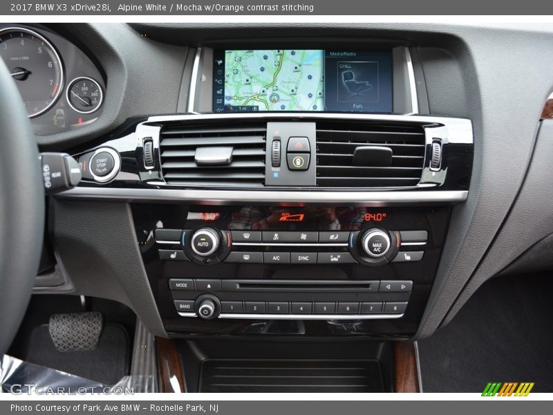 Alpine White / Mocha w/Orange contrast stitching 2017 BMW X3 xDrive28i