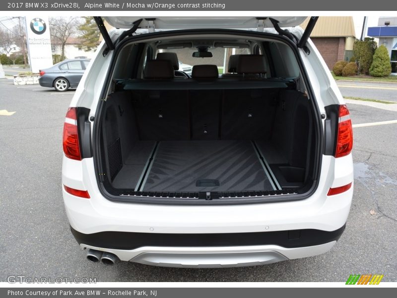 Alpine White / Mocha w/Orange contrast stitching 2017 BMW X3 xDrive28i