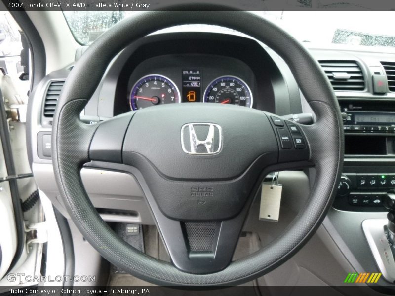 Taffeta White / Gray 2007 Honda CR-V LX 4WD