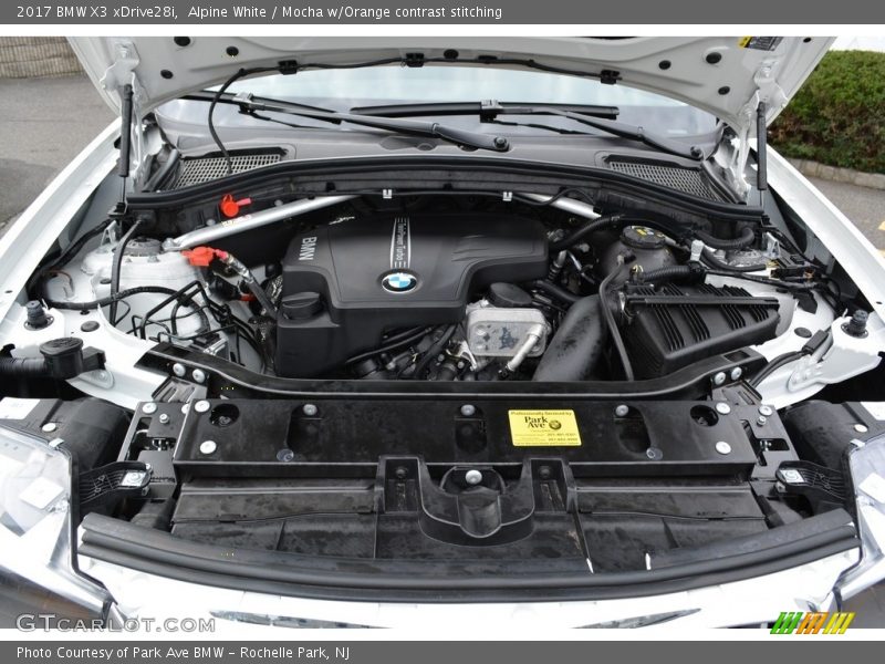 Alpine White / Mocha w/Orange contrast stitching 2017 BMW X3 xDrive28i