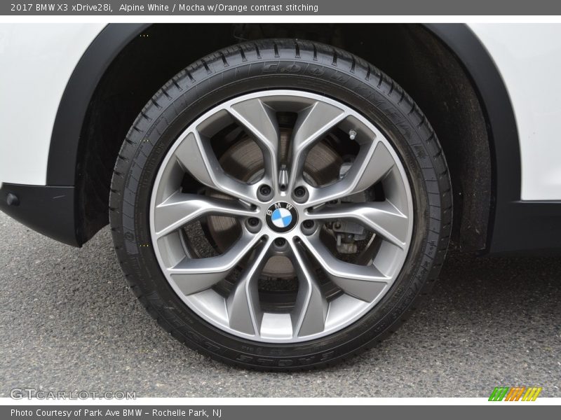 Alpine White / Mocha w/Orange contrast stitching 2017 BMW X3 xDrive28i