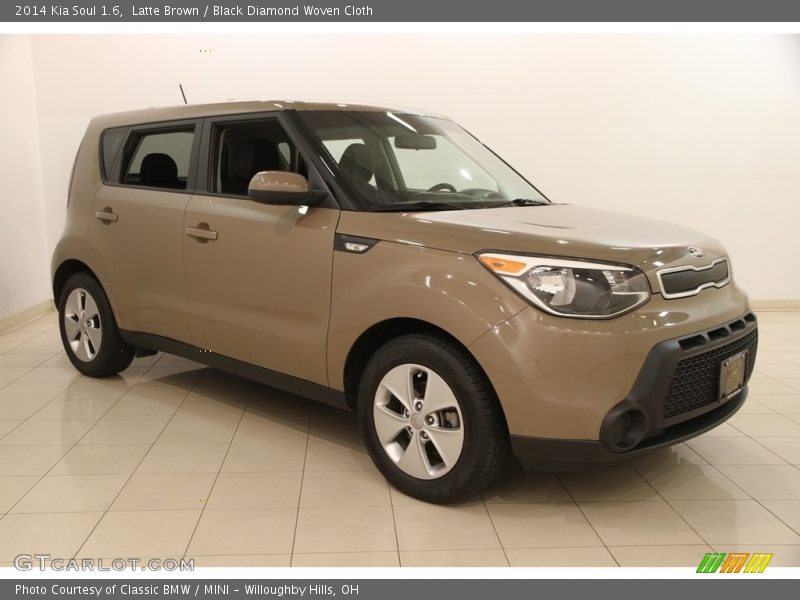 Latte Brown / Black Diamond Woven Cloth 2014 Kia Soul 1.6