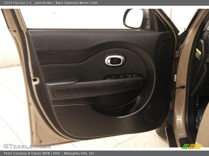 Latte Brown / Black Diamond Woven Cloth 2014 Kia Soul 1.6