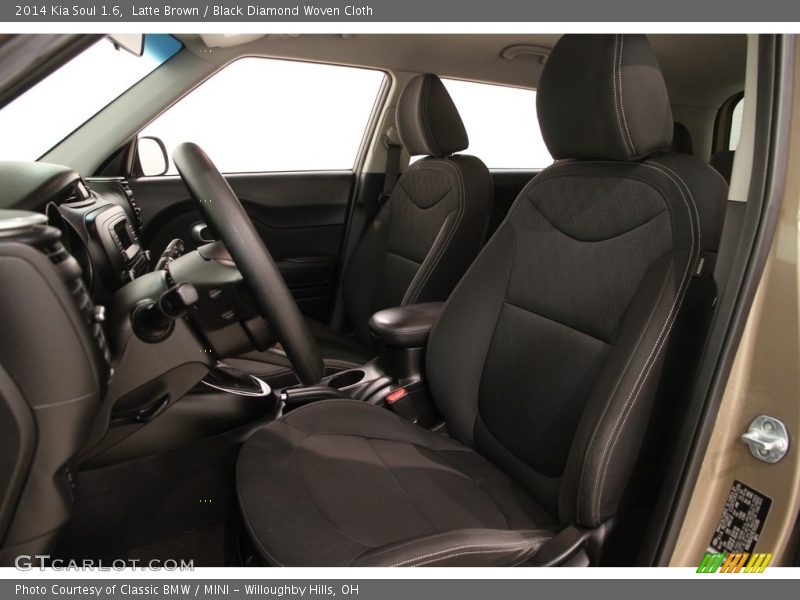 Latte Brown / Black Diamond Woven Cloth 2014 Kia Soul 1.6