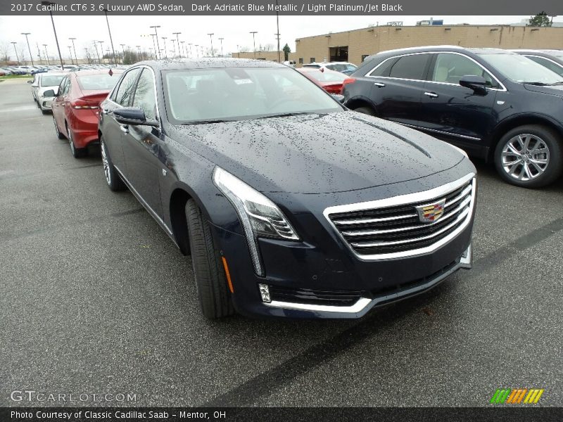 Dark Adriatic Blue Metallic / Light Platinum/Jet Black 2017 Cadillac CT6 3.6 Luxury AWD Sedan