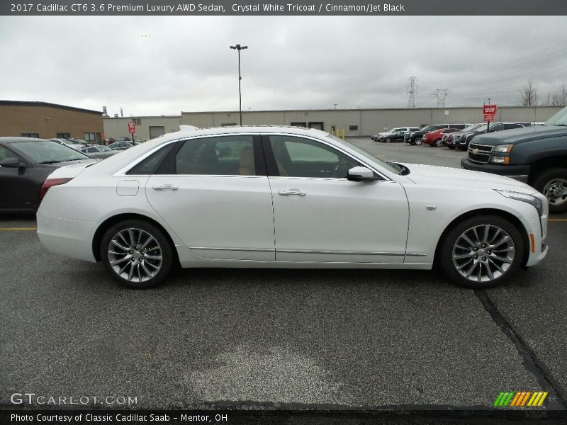 Crystal White Tricoat / Cinnamon/Jet Black 2017 Cadillac CT6 3.6 Premium Luxury AWD Sedan