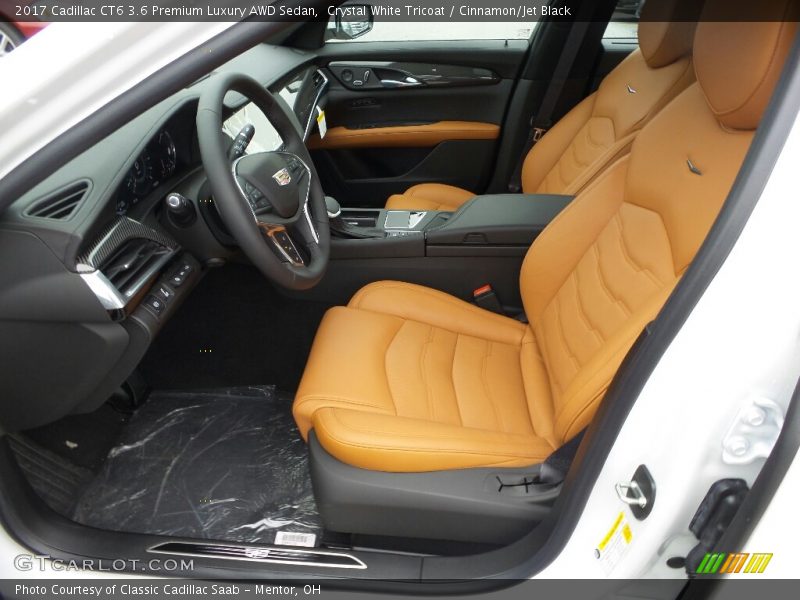 Crystal White Tricoat / Cinnamon/Jet Black 2017 Cadillac CT6 3.6 Premium Luxury AWD Sedan