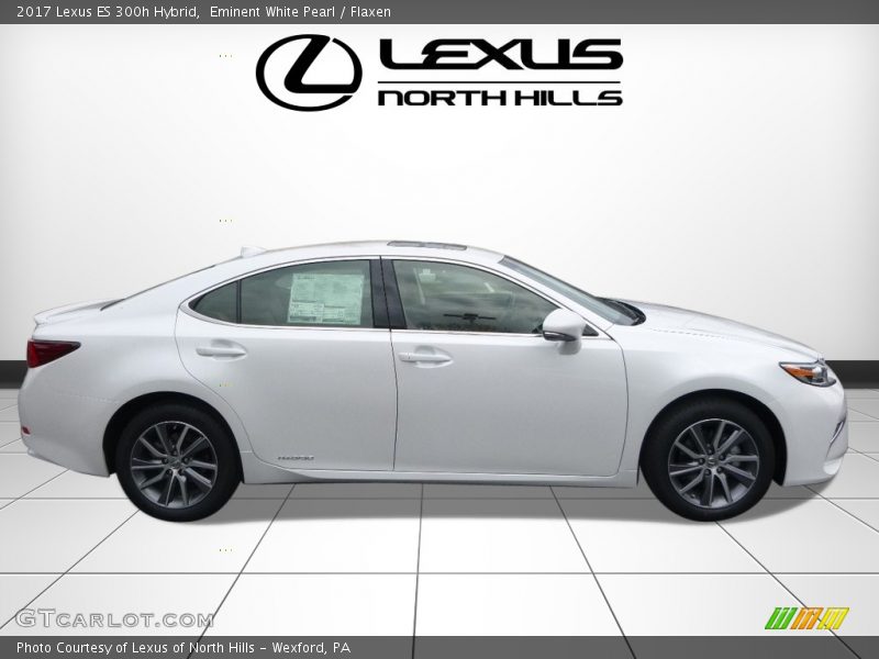 Eminent White Pearl / Flaxen 2017 Lexus ES 300h Hybrid