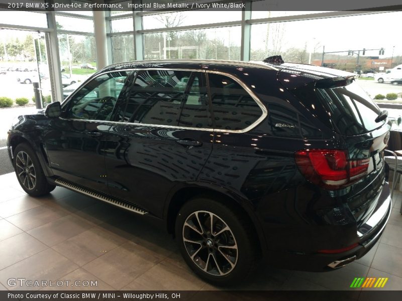 Imperial Blue Metallic / Ivory White/Black 2017 BMW X5 xDrive40e iPerformance